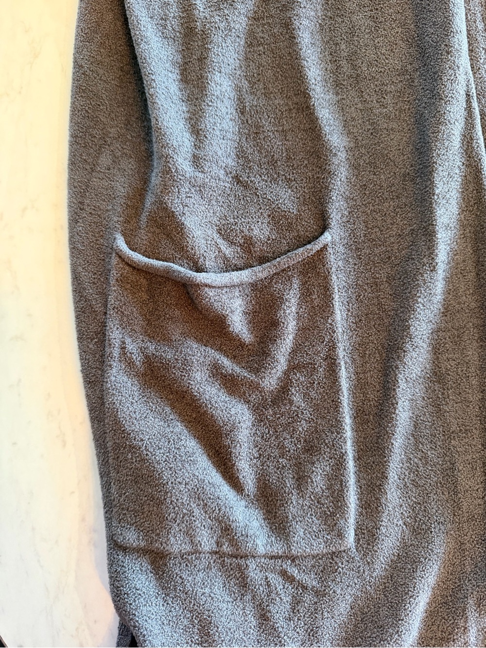 Barefoot Dreams Cozy Chic Ultra Lite Women's Charcoal Hooded Cardigan Size XL - Picture 4 of 7